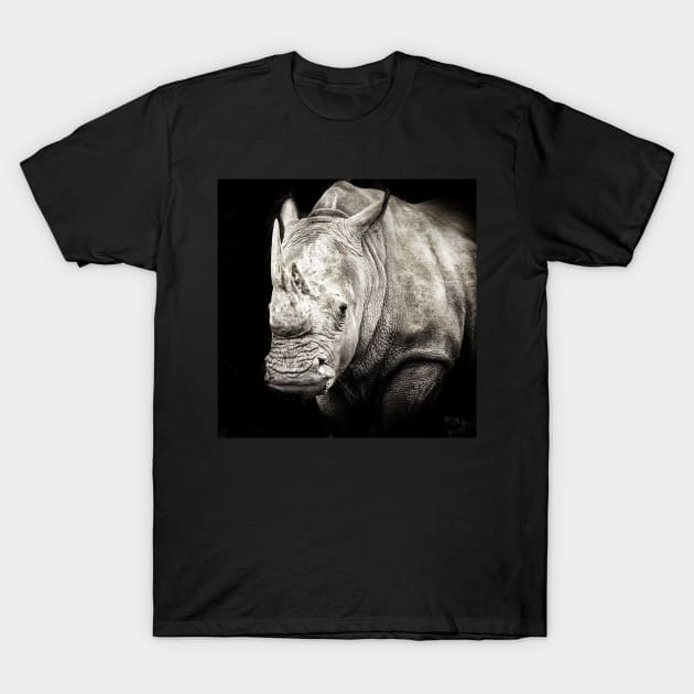 Rustic Rhino T-Shirt by sanityfound